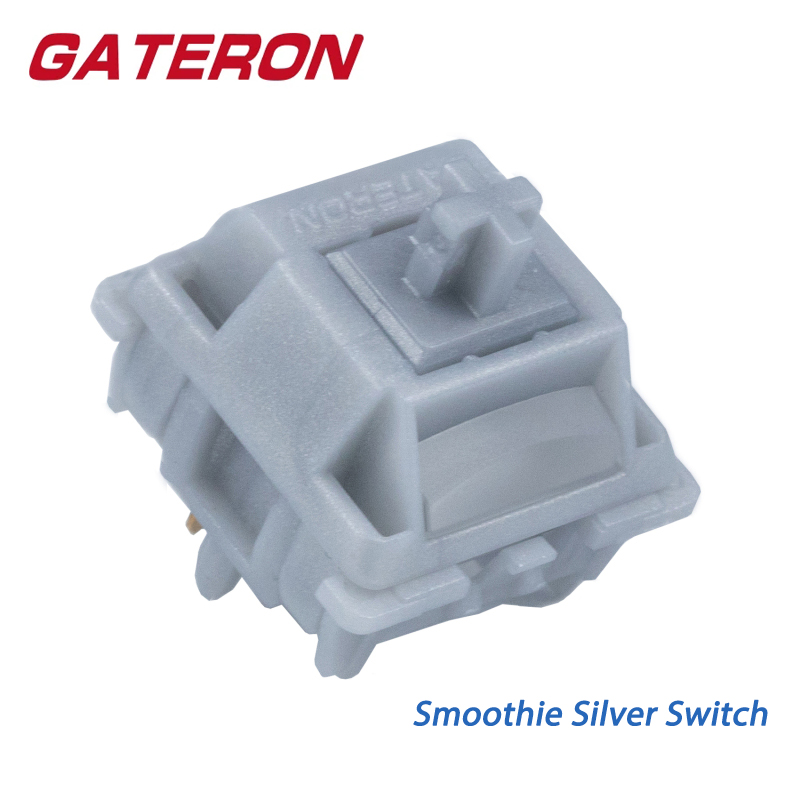 Keyboard Switch Lubed Linear 45G - Gateron 기계식 키보드용 선형 스무디 실버