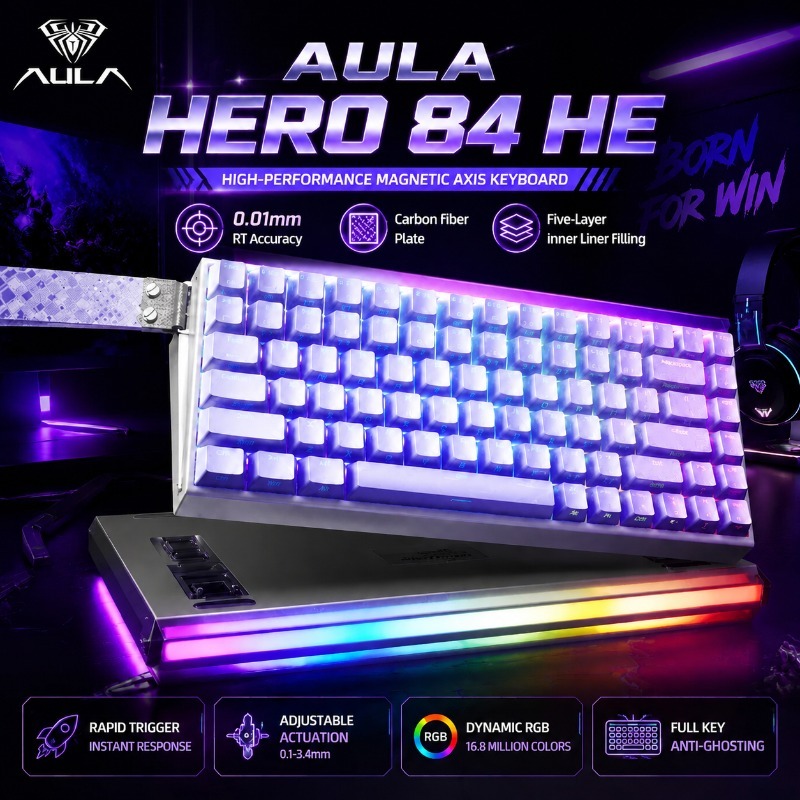 AULA HERO84 마그네틱 게이밍 기계식 키보드 래 - Hall Effect Magnetic Switch Keyboard 리뷰 및 가격